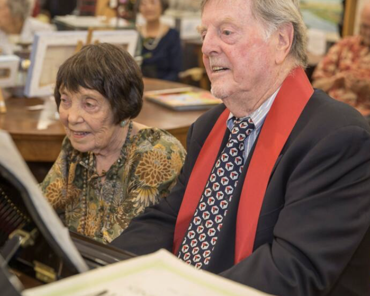 Norma and Corrick Brown At The Piano